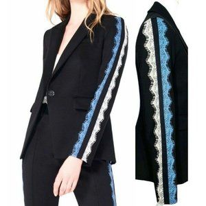 Veronica Beard Lace Trim Classic Dickey Blazer US8